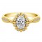 Snowdrop Oval Halo Pave Engagement